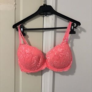Victoria's Secret Coral Lace Bra